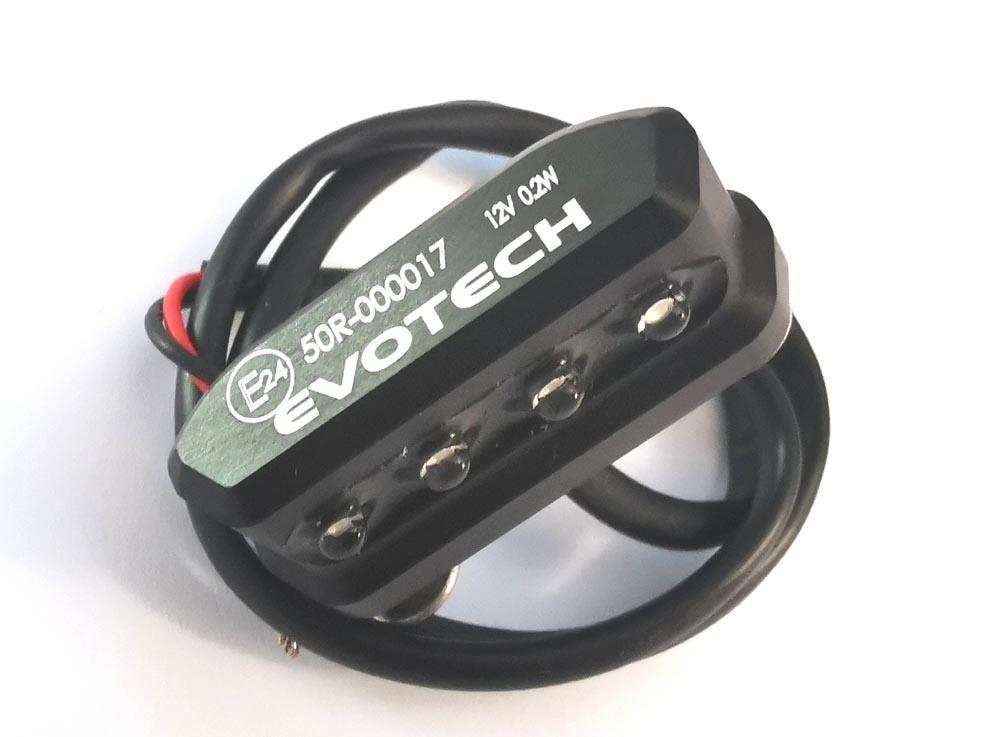 Led Kennzeichenbeleuchtung für Evotech Italien Kennzeichen Halter mit E24  Zeichen